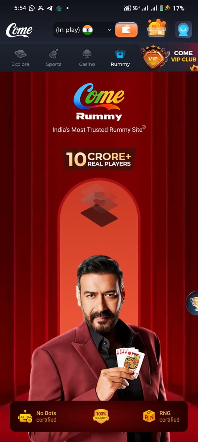 Come Game sports betting dashboard